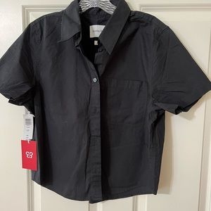 Sunday Best Short Blouse Size M, Black NWT